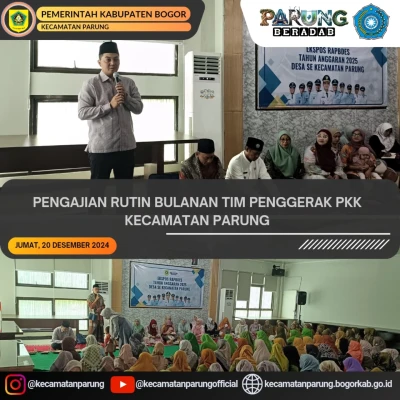 PENGAJIAN RUTIN TIM PENGGERAK PKK KECAMATAN PARUNG