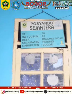Kunjungan Ketua dan Pembina TP PKK Kecamatan Parung bersama Ketua TP PKK Desa Bojong Indah Kecamatan Parung di Desa Bojong Indah RT 10 RW 03