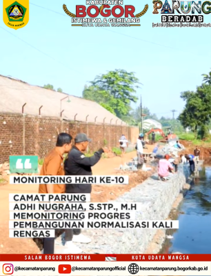 Monitoring normalisasi kali rengas hari ke-10