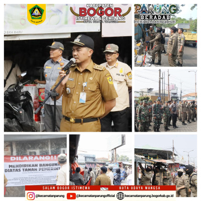 Penertiban Bangunan Tanpa Izin dan PKL di Sekitar Pasar Parung dan Pohon Jubleg