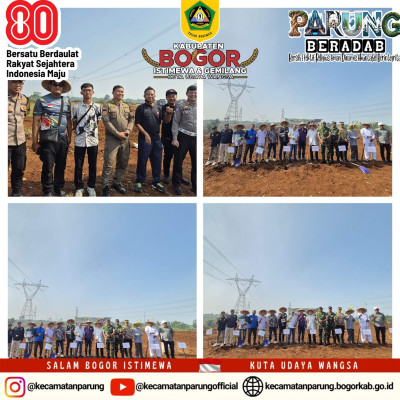 Gerakan penanaman 10.000 pohon di area PT Kuripan Raya yang berada di Desa Iwul