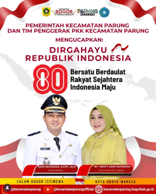 Upacara HUT RI ke-80 tingkat Kecamatan Parung