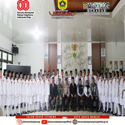 PENGUKUHAN ANGGOTA PASUKAN PENGIBAR BENDERA KECAMATAN PARUNG TAHUN 2025