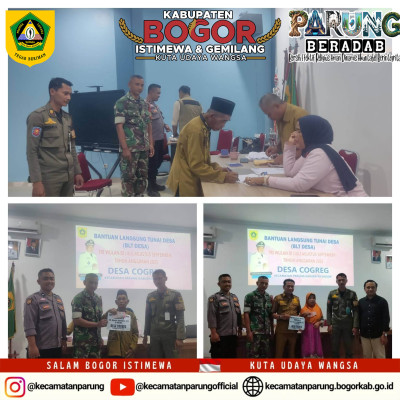 Penyaluran Bantuan Langsung Tunai Dana Desa untuk 20 KPM di Desa Cogreg