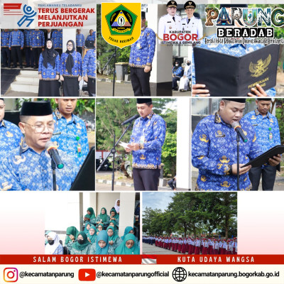 Upacara Hari Pahlawan Tegaskan Komitmen Kecamatan Parung Menjaga Nilai Kepahlawanan